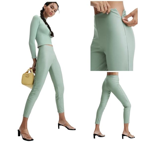 Fabletics Vegan Leather High-Waisted Legging $90 - Picture 1 of 14